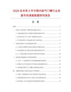 2026及未來5年中國內胎氣門嘴行業發展市場調查數據研究報告