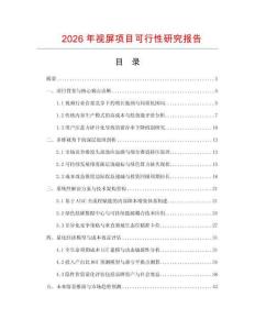 2026年視屏項目可行性研究報告