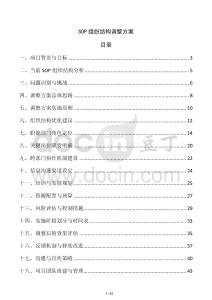 SOP組織結構調整方案