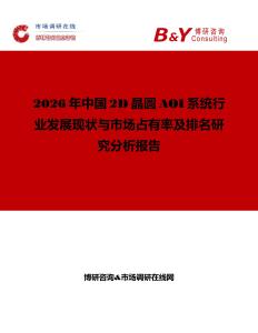 2026年中國2D晶圓AOI系統行業發展現狀與市場占有率及排名研究分析報告