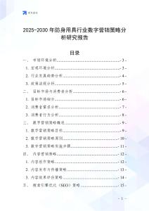 2025-2030年防身用具行業數字營銷策略分析研究報告