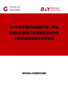 2026年中國丙烯酸酯和聚二甲基硅氧烷共聚物行業發展現狀與市場占有率及排名研究分析報告