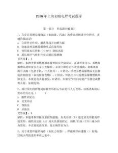 2026年上海初级电焊考试题库（夺分金卷）