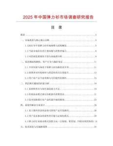 2025年中國彈力衫市場調查研究報告