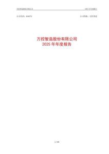 萬控智造：2025年年度報告