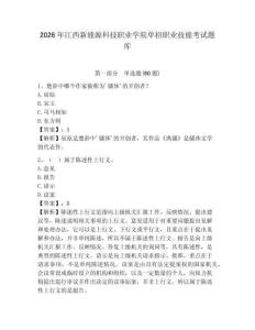2026年江西新能源科技職業學院單招職業技能考試題庫附答案詳解（基礎題）