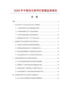 2026年中國仿石草坪燈數據監測報告