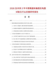 2026及未來5年中國陶瓷磚釉面抗龜裂試驗儀行業發展研究報告