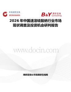 2026年中國速溶硅酸納行業市場現狀調查及投資機會研判報告