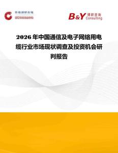 2026年中國通信及電子網絡用電纜行業市場現狀調查及投資機會研判報告