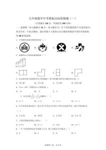 海南省省直辖县级行政单位临高县九年级数学中考模拟达标检测题（一）【含答案】