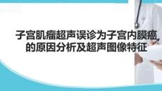 子宮肌瘤超聲誤診為子宮內膜癌的原因分析及超聲圖像特征