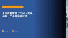 全面質量管理（TQM）實戰：體系、工具與持續改進