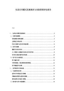 先享后付模式發(fā)展現(xiàn)狀與風(fēng)險(xiǎn)管理評估報(bào)告