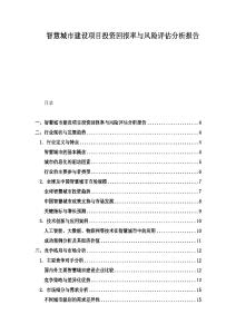 智慧城市建设项目投资回报率与风险评估分析报告