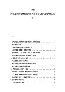 2025-2030互联网安全数据泄露风险防范与隐私保护研究报告
