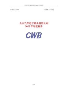 合興股份：2025年年度報告