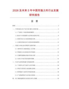 2026及未來5年中國雙強力夾行業發展研究報告