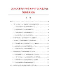 2026及未來5年中國PVC對折盒行業發展研究報告