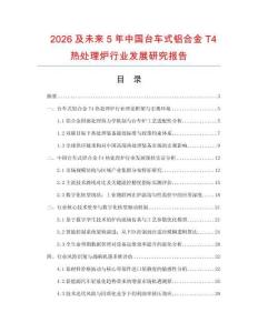 2026及未來5年中國臺車式鋁合金T4熱處理爐行業發展研究報告