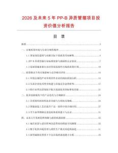 2026及未來5年PP-B異質管箍項目投資價值分析報告