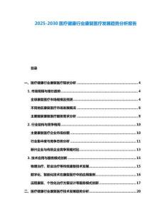 2025-2030醫(yī)療健康行業(yè)康復(fù)醫(yī)療發(fā)展趨勢分析報告
