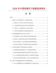 2026年中國琉璃石子數(shù)據(jù)監(jiān)測報告