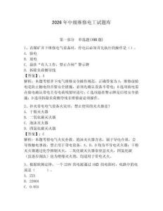 2026年中級維修電工試題庫（奪分金卷）