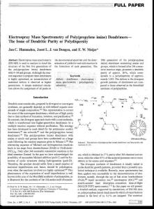 Electrospray Mass Spectrometry of Polypropylene imine) Dendrimers-Electrospray Mass Spectrometry of Polypropylene imine) Dendrimers-Electrospray Mass Spectrometry of Polypropylene imi..