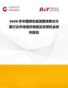 2026年中國綠色能源整體解決方案行業市場現狀調查及投資機會研判報告