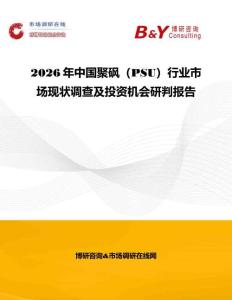 2026年中國聚砜（PSU）行業市場現狀調查及投資機會研判報告