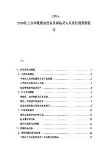2025-2030化工自動化灌裝設備供需格局與發展機遇預測報告