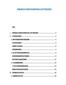 零售商業(yè)行業(yè)數(shù)字化轉(zhuǎn)型與線上線下融合報(bào)告