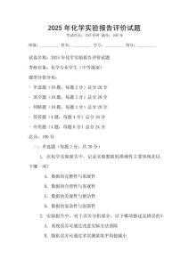 2025年化學實驗報告評價試題