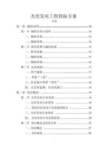 SZ0095-暗标标书g光伏发电工程技术标投标方案