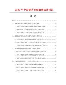 2026年中國提花毛毯數據監測報告