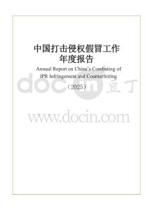 中國打擊侵權假冒工作年度報告（2025）（中英文版）