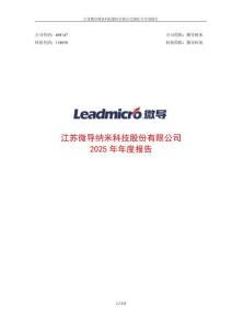 微導(dǎo)納米：2025年年度報(bào)告