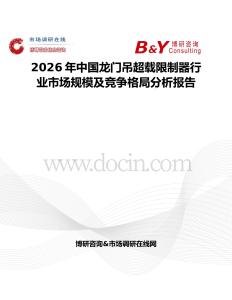 2026年中國龍門吊超載限制器行業市場規模及競爭格局分析報告