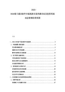 2025-2030荷蘭通訊軟件市場現狀交易供需討論及投資利潤動態管理經營范圍