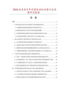 2026及未来5年中国电动加压泵行业发展研究报告