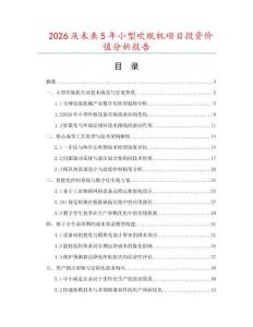 2026及未来5年小型吹瓶机项目投资价值分析报告