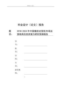 2018-2024年中國橡膠定型機市場運營格局及投資潛力研究預測報告