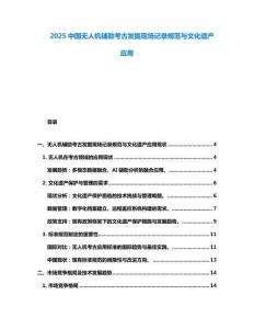 2025中國無人機(jī)輔助考古發(fā)掘現(xiàn)場記錄規(guī)范與文化遺產(chǎn)應(yīng)用