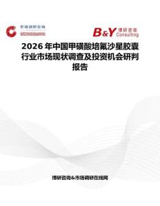 2026年中國甲磺酸培氟沙星膠囊行業(yè)市場現(xiàn)狀調(diào)查及投資機會研判報告