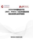 2026年中國電動汽車（BEV，PHEV）行業(yè)市場現(xiàn)狀調(diào)查及投資機會研判報告