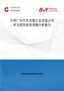 中國廣東汽車改裝行業市場占有率及投資前景預測分析報告