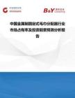 中國金屬制固定式毛巾分配器行業市場占有率及投資前景預測分析報告