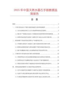 2025年中國天然水晶石手鏈數據監測報告
