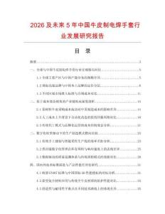 2026及未來5年中國牛皮制電焊手套行業(yè)發(fā)展研究報(bào)告